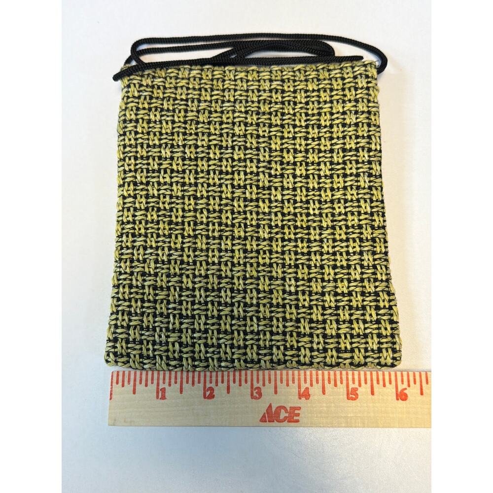 Embroidered Crossbody Shoulder Wallet Purse Handbag Pouch Woven 6” x 7” - Picture 4 of 8